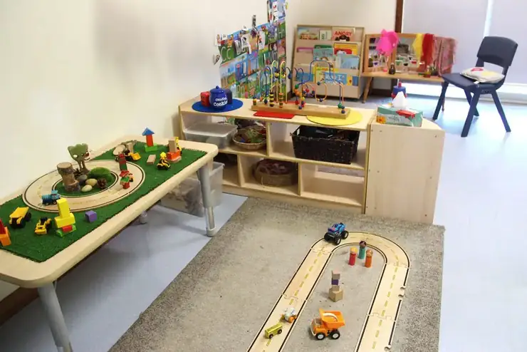 A play setup in the Jungle Room